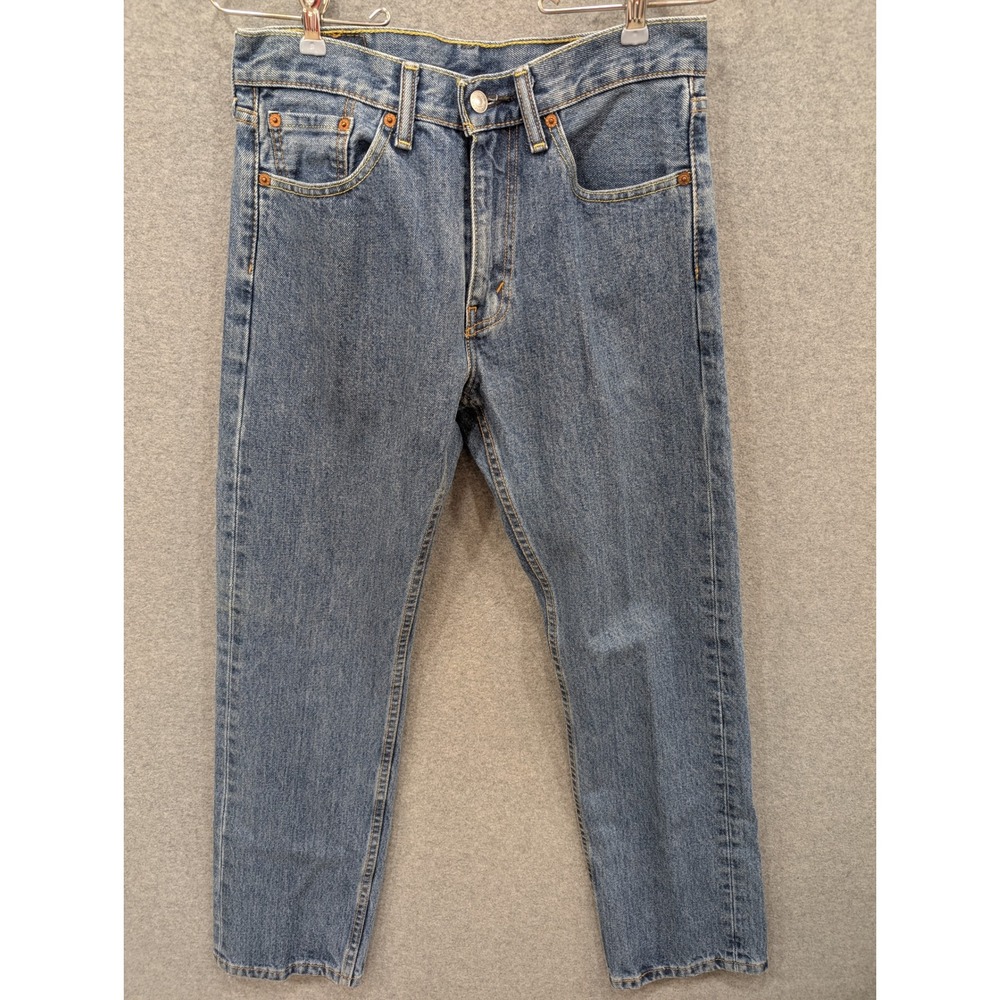Levi's 505‎ Regular Fit Jeans Mens W29 L30 Blue Denim Made in Mexico